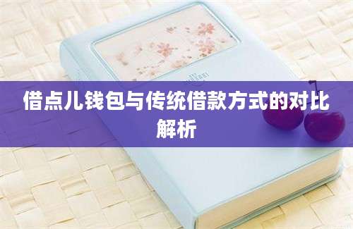 借点儿钱包与传统借款方式的对比解析