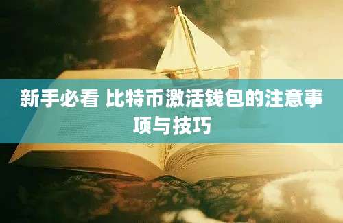 新手必看 比特币激活钱包的注意事项与技巧