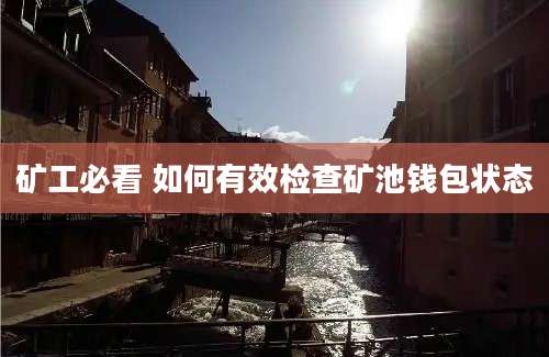 矿工必看 如何有效检查矿池钱包状态