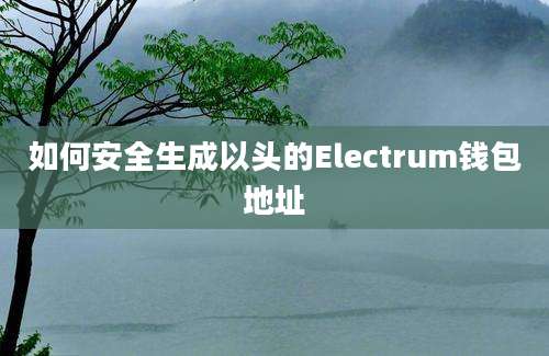 如何安全生成以头的Electrum钱包地址