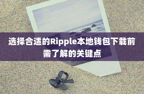 选择合适的Ripple本地钱包下载前需了解的关键点