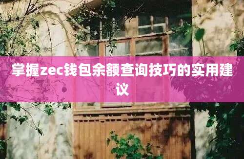 掌握zec钱包余额查询技巧的实用建议