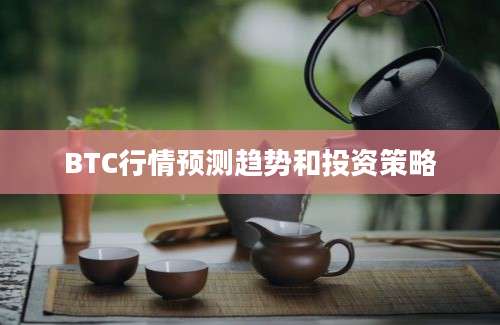 BTC行情预测趋势和投资策略