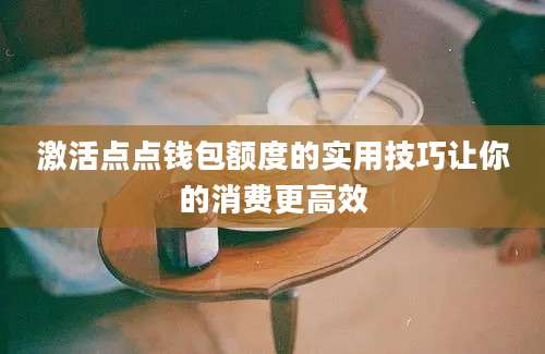 激活点点钱包额度的实用技巧让你的消费更高效